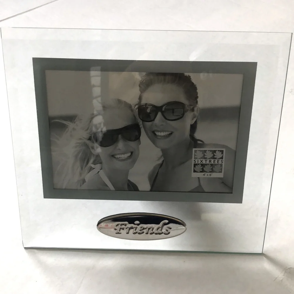 Sixtrees Friends Glass Picture Frame for 4” x 6”